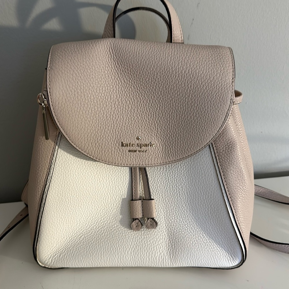 A mini Kate spade backpack.